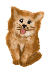 Explore the charm of this delightful cat illustration, capturing the essence of a playful and happy feline companion. This whimsical artwork is perfect for various creative projects