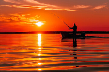A successful fishing moment is captured