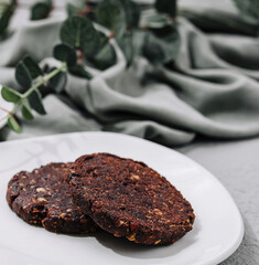 Oatmeal Cookies on plate close up