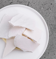 French dessert Meringue on top view