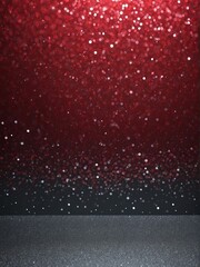 Ruby Red to Pewter color gradient background with shiny glitter sparkles luxury backdrop from Generative AI