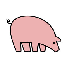 Cartoon pig illustration