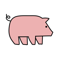 Cartoon pig illustration