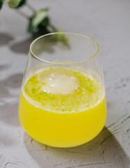 Homemade refreshing summer lemonade drink