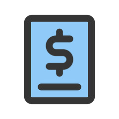 financial report line color icon