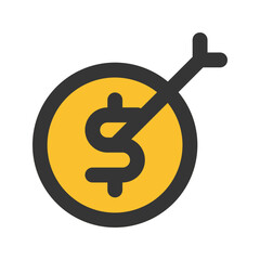financial goal line color icon