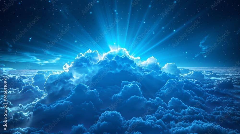 Poster explore the fusion of technology and innovation in the realm of cloud computing, showcasing how clou