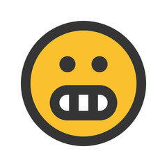 grinning line color icon
