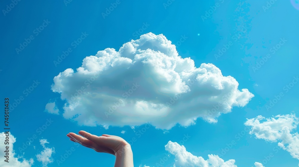 Poster imagine a future where cloud computing powers every aspect of technology and innovation, enabling se