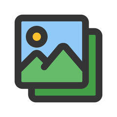 image gallery line color icon
