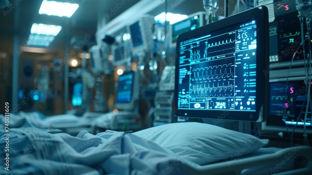 Poster imagine healthcare transformed by iot and cloud computing, where real-time data and connectivity imp