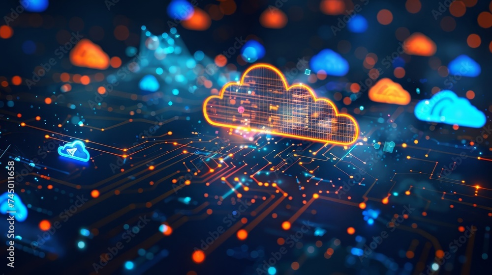 Poster imagine healthcare transformed by iot and cloud computing, where real-time data and connectivity imp