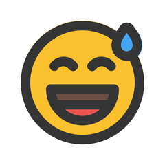 laugh line color icon