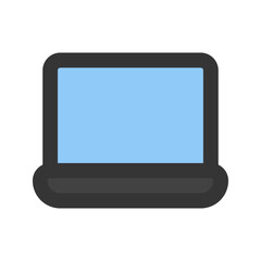 laptop line color icon