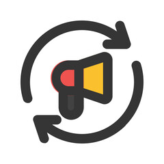 marketing automation line color icon