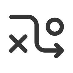 marketing strategy line color icon