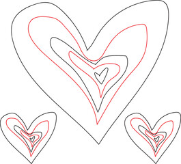 Abstract Black Love Hand Scribbled Design