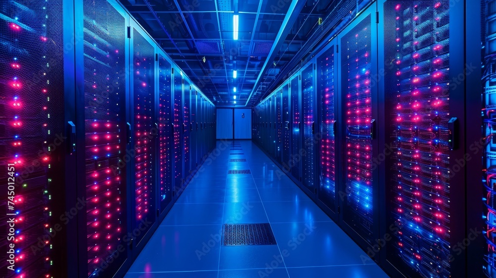 Poster unveil the future of technology with cloud computing at the heart of big data analytics and innovati