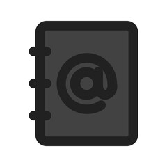phone book line color icon