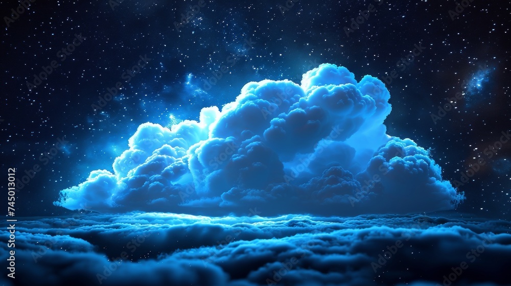 Poster witness the evolution of cloud computing as it shapes the future of technology and innovation, drive