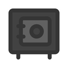 safe box line color icon