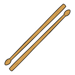 drum stick illustration hand drawn isolated vector