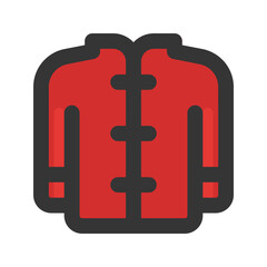 Fototapeta premium shirt line color icon