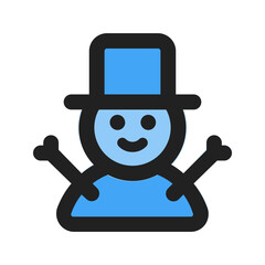 snowman line color icon