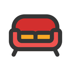 sofa line color icon