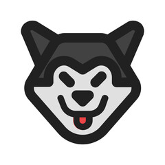 wolf line color icon