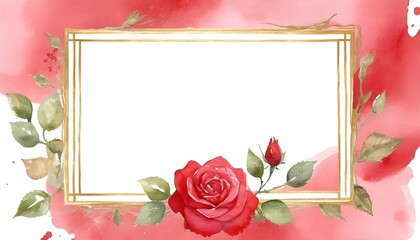 Pink Rose Frame floral Background