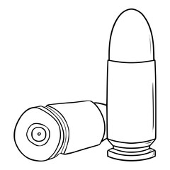 bullets illustration hand drawn outline isolated vector