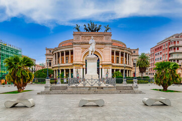 The Politeama Garibaldi Theater in Palermo