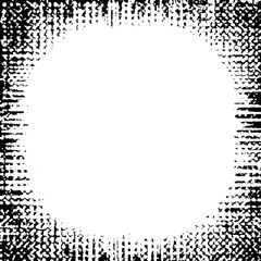 An abstract black and white grunge texture border background image.