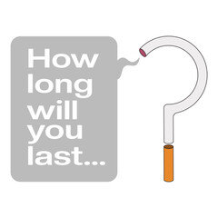 How long will you last? Vector world tobacco day illustration.