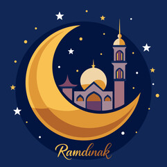 Obraz na płótnie Canvas Ramadan Beautifull Logo Ramadan Moon