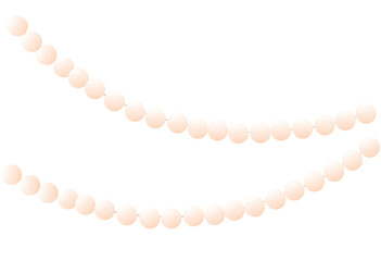 string of pearls. Pearl beads. A piece of jewelry. vector stock illustration. Isolated on a white background.