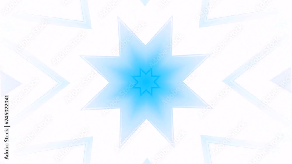 Poster abstract colorful kaleidoscope background with moving and pulsating star shapes. design. hypnotic ka