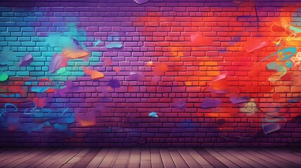 Blank brick wallpaper with highly detailed comic style.