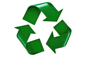 a high quality stock photograph of a recyclable plastic symbol isolated on a white background