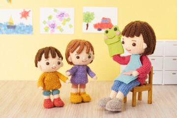 あみぐるみ人形　幼稚園