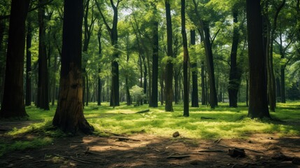 forest is lush, green and full of large trees. It means shady. and abundance