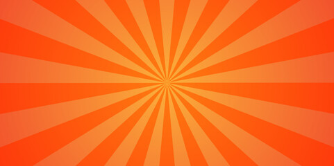 Vector abstract orange sunburst background. sunrise warm sunny sunshine pattern.