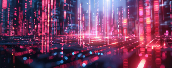 Fototapeta premium Blockchain-based stock trading platform secure and transparent