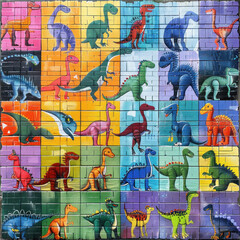 Square view A patchwork of dinosaur graffiti each scale a different hue adorns the citys heart