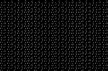 Abstract seamless pattern. Thin curls on a black background. Circles. Vector illustration. Flyer background design, advertising background, fabric, clothing, texture, textile pattern.