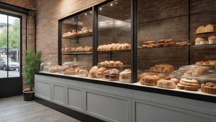  photo of a bakery display on the side of the road made by AI generative © M.Taufiq