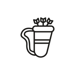 Arrow  icon vector. Linear style sign for mobile concept and web design. Arrow symbol illustration. Pixel vector graphics - Vector.	