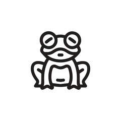 Frog icon vector. Linear style sign for mobile concept and web design. Frog symbol illustration. Pixel vector graphics - Vector.	