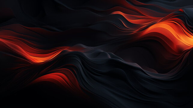 Dark burning red and matte black background, lava like, 3d rendering, minimalistic,  clean and aesthetic